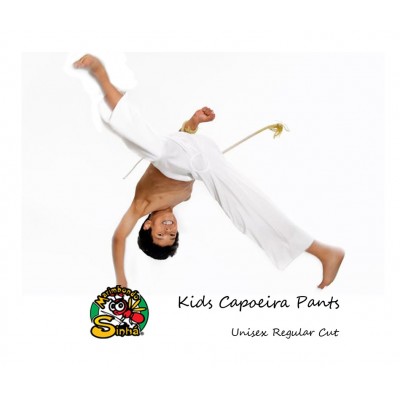 Pantalon capoeira enfant blanc – Tenue traditionnelle d’entraînement