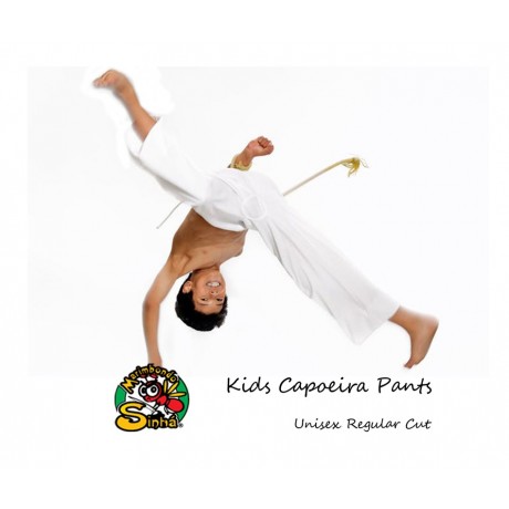 Pantalón capoeira infantil blanco – Uniforme tradicional de entrenamiento