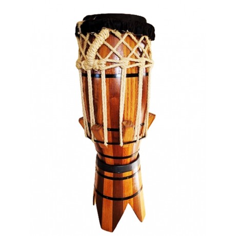 Atabaque Rum Capoeira bois bicolore | Tambour brésilien artisanal