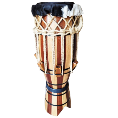 Atabaque Rum Capoeira bois bicolore | Tambour brésilien artisanal