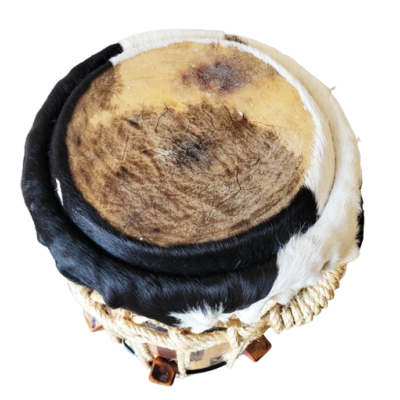 Atabaque Rum Capoeira bois bicolore | Tambour brésilien artisanal